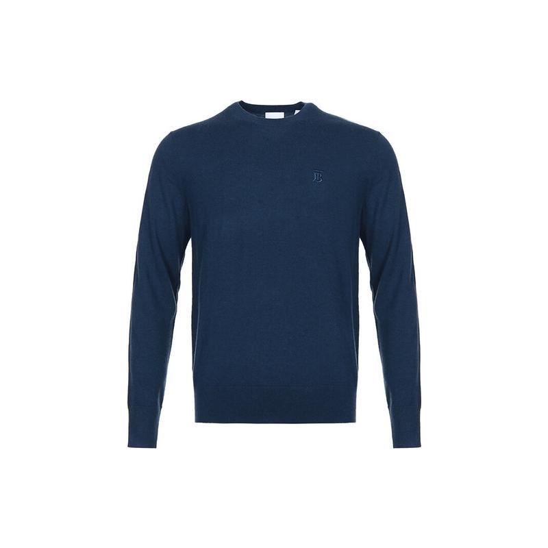 Burberry Knitwear Men's Blue Crew Neck Moderate Other 80133511