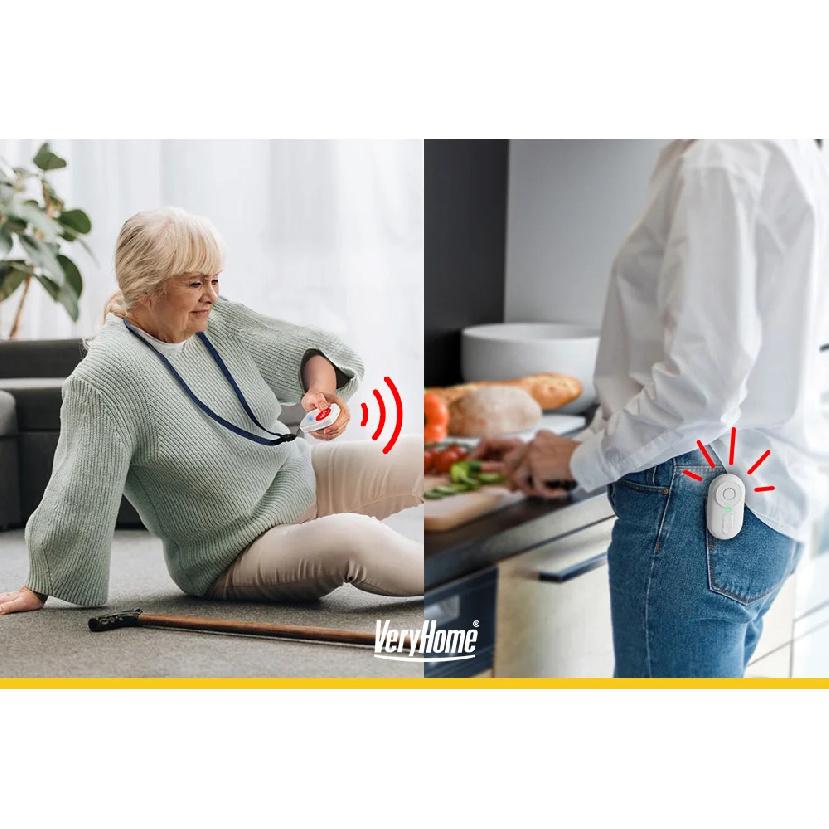 Caregiver Pager Wireless Nurse Call Buttons for Elderly Monitoring SOS Alert System Portable Alarm Call Bell for Nursing Home