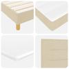 Box Spring Bed with Cushions and Adjustable Headboard Cream 80 x 200 cm Fabric