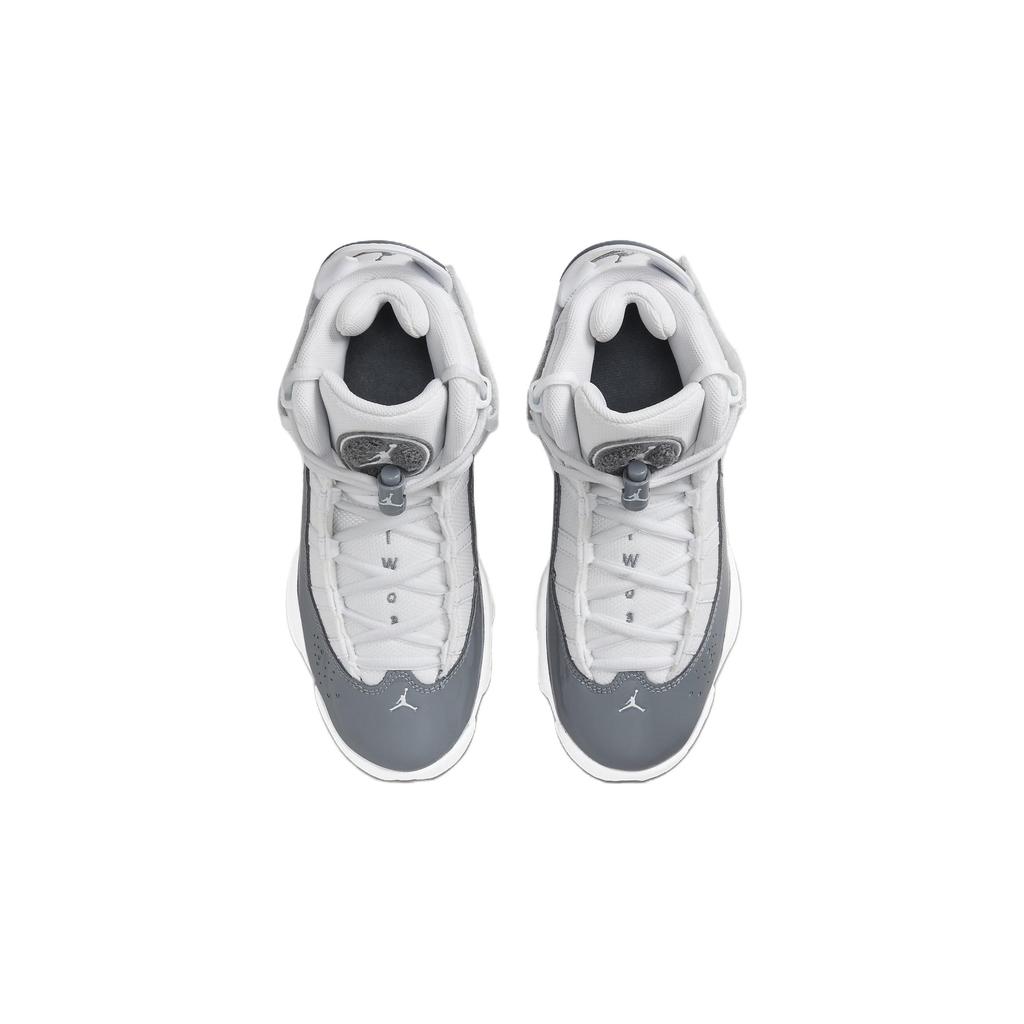 Air Jordan 6 Rings GS White Cool Grey Kids Sneakers 323419-121