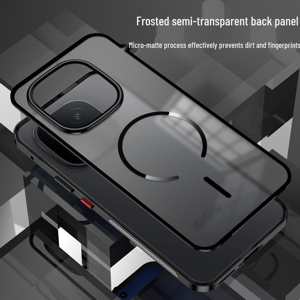 IQOO 15 Kovový rám pro odvod tepla - zacvakávací design, matná záda, magnetický kroužek, silné magnetické pouzdro na telefon