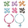 5Pcs Alloy Drip Oil Double Hanging Butterfly Charms Pendant For Women Kids Necklace Bracelet DIY Jewelry Making Accessories