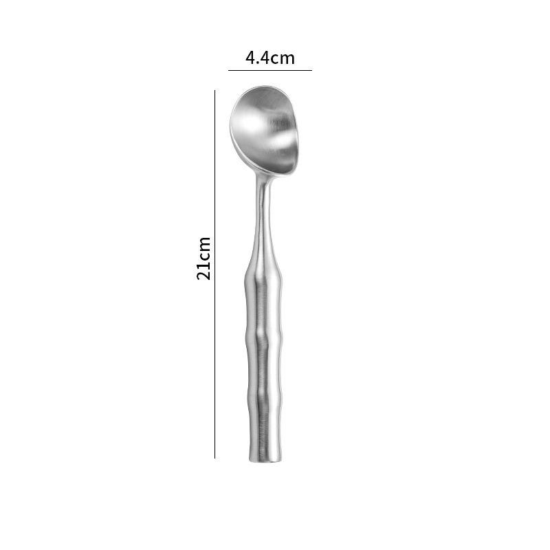 1PC Ice Cream Spoon Stainless Steel Summer Ice Cream Dessert Spoon Long Handle Fruit Tableware Household Goods