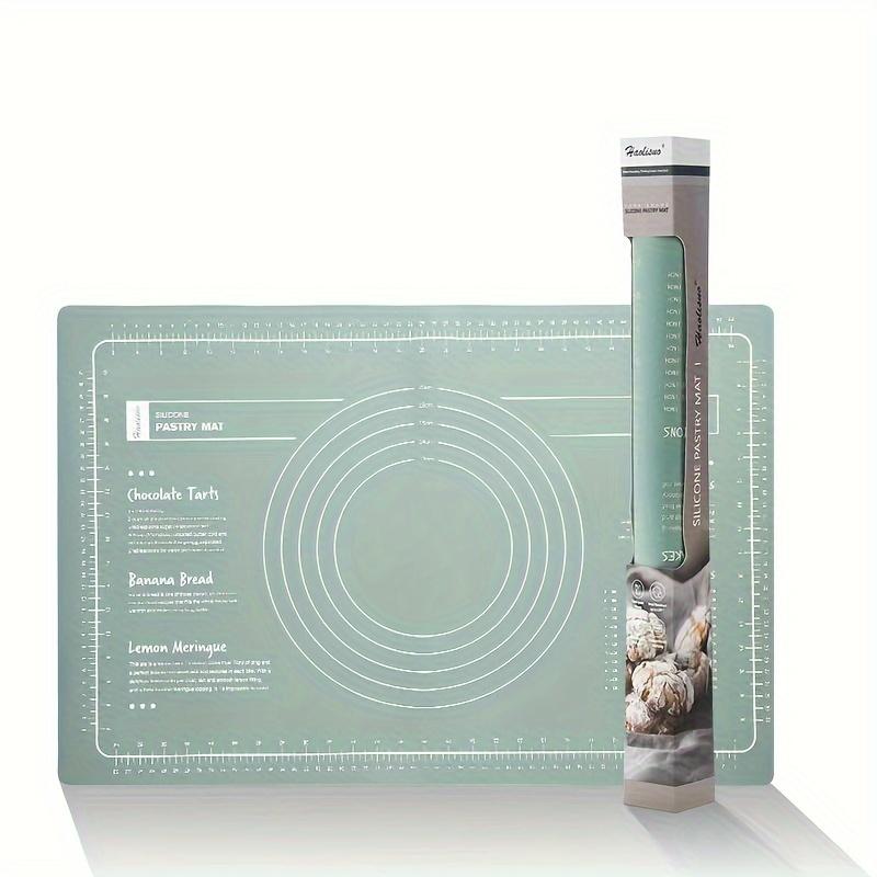 New Food Grade Baking Rolling Pin and Silicone Dough Kneading Mat Set Thickened Dough Mat Baking Rolling Pin Commercial and Home Baking Tools