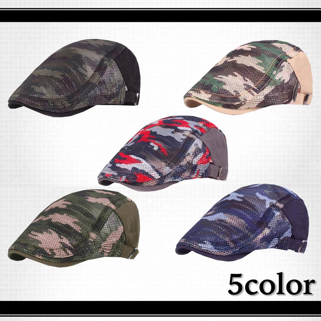 WHITE FANG Hunting Cap Camouflage Mesh Hat Cap Sports Golf Casual CA256 Men's (03 Navy)