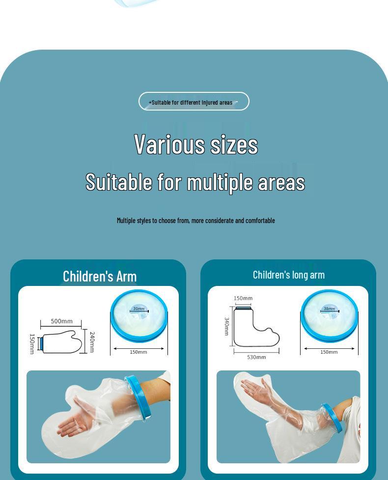 Waterproof Adult Cast & Wound Protector for Knee, Leg, Ankle, and Hand
