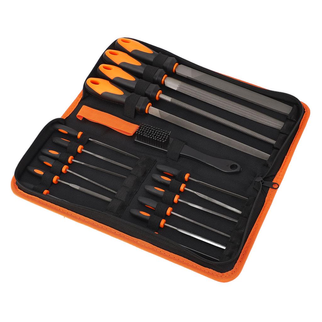 18Pcs Files Set Tool T12 Steel Metal Professional Flat Triangular Half Round Large Needle Hand File
