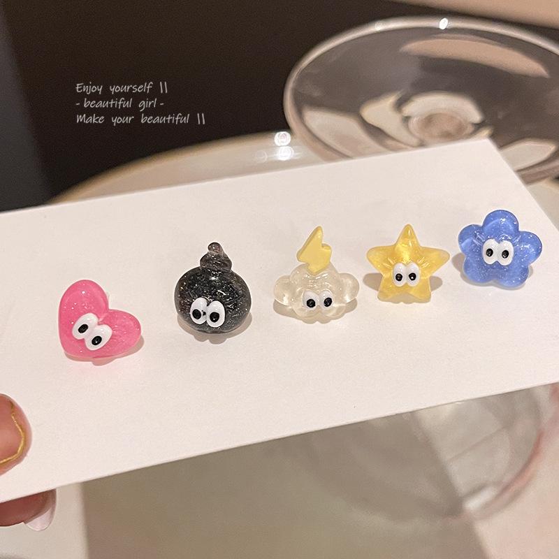 S925 Silver Needle Delicate Zircon Ear Set Small Stud Earrings