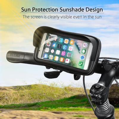 6.3" Waterproof Bike Bicycle Mobile Phone Holder Stand Motorcycle Handlebar Rearview Mount Bag Case For Phone