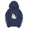Men Women Fleece Hoodie Death Note L Portrait Two Sleeve Vertical White Text Anime Casual Hooded Sweatshirt