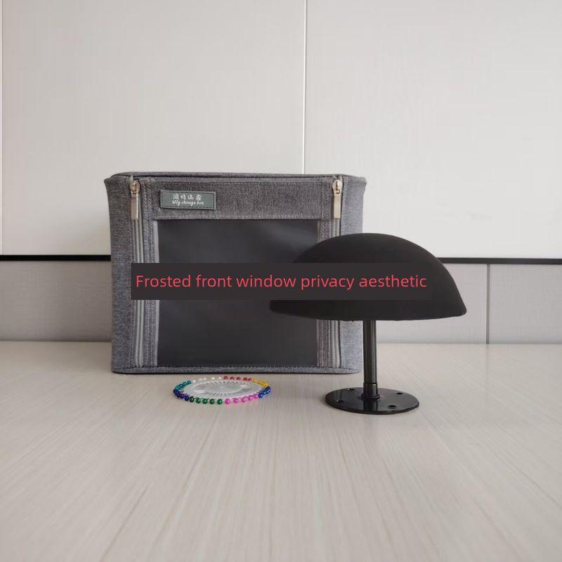 

Набор коробок для хранения париков Складной Портативный и Пыленепроницаемый Подставка для парика Отделение для сухого и влажного хранения Место Водонепроницаемый 25*20*19 regular