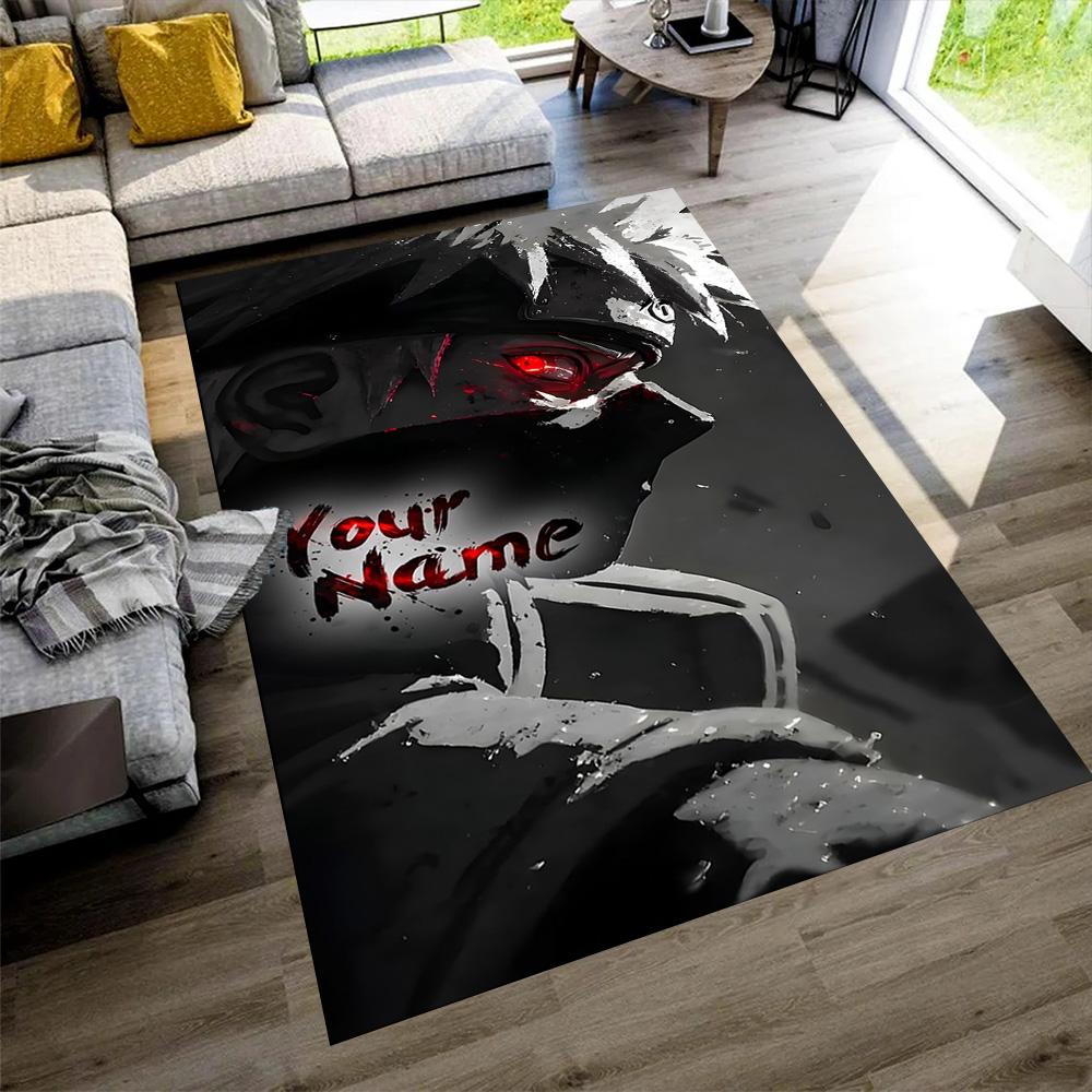 Naruto Character Personalized Name Floor Mat Design for Dining Room Balcony Foyer Kitchen Anti-slip Rug Anime Office Decor Perfect Gift for Women/Men