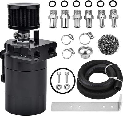 Auto-Ölauffangbehälter, Ölabscheider-Auffangbehälter mit Entlüftungsfilter, 300 ml, Universal-Aluminium