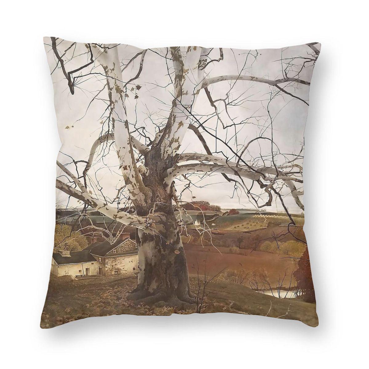Andrew Wyeth The Hunter Pillowcase Polyester Linen Velvet Pattern Zip Decorative Pillow Case Bed Cushion Cover 30x30cm