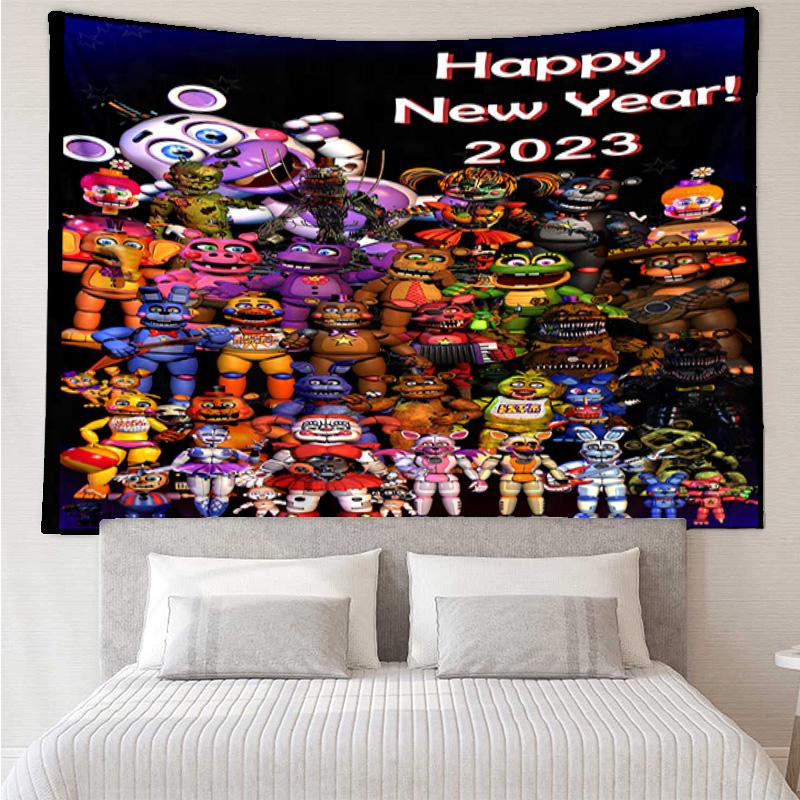 Five Nights At Bears Horror Tapestry Hanging for Bedroom,Livingroom, Playroom,Decor Art Room Wall Tapestry Holiday and Birthday Gifts