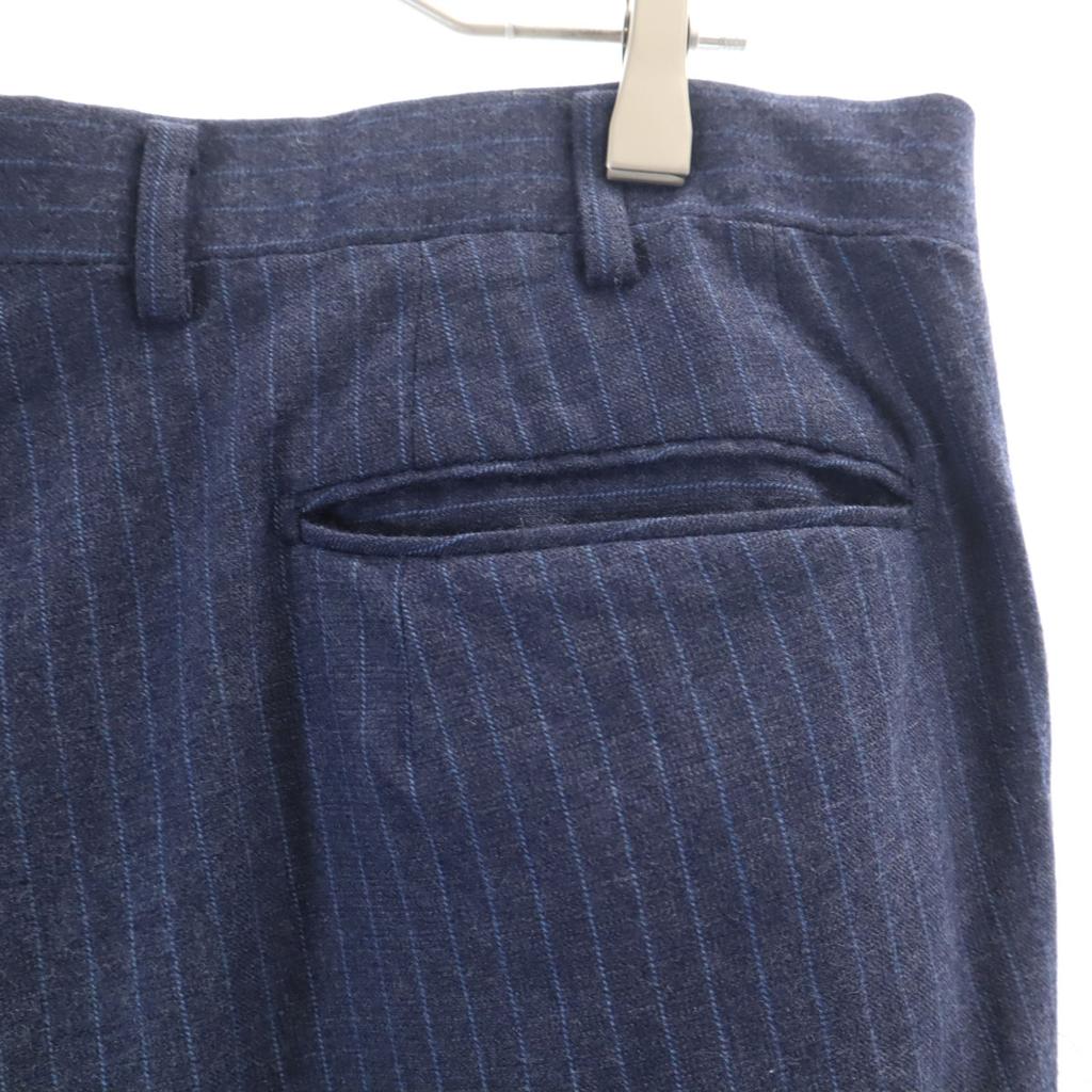 TAKASHIMAYA made in Japan Striped Pattern Lanvin fabric suit Setup Navy Men's Used