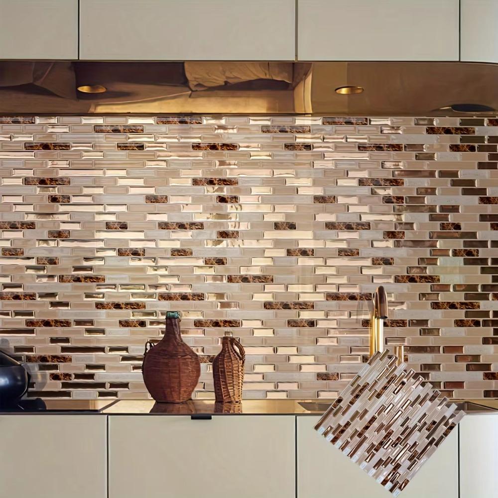 1 szt. DIY 3D Płytka Ścienna Naklejka Ścienna PVC Nowy Blat Kuchenny Dekoracja Pokoju