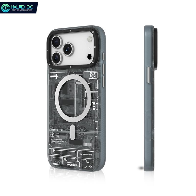

Магнітний чохол Youngkit з малюнком друкованої плати, сумісний з чохлом для iPhone 17/16/15, протиударний чохол для iPhone 17 Pro Max, стійкий до подряпин чохол для iPhone 16 Pro Max 17 Pro Max