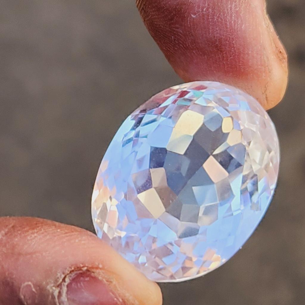 CERTIFIED Flawless 83 Ct Oval Shape White Montana Sapphire Loose Gemstone