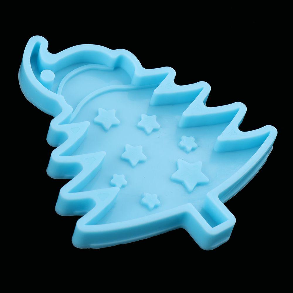 Christmas Silicone Mold Xtmas Tree Hanging Tags Keychain Pendant Mold Santa Claus Elk Resin Craft Mold Candy Chocolate Cake Tool