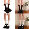 1 Pair Ruffle Ankle Socks Sweet Frilly Socks Ballet Socks for Girls with Bows Lace Top Sock Princess Style Dress Socks
