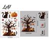 No Glue Glass Film Halloween Static Window Clings Stickers with Ghost Cat Bat Clings Patterns Reusable Holiday Decals for Shop Windows Party