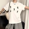 2025 summer casual Loose t shirt for women American vintage letter print black white short sleeve women's t-shirts harajuku streetwear tshirt y2k tops