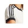 Adidas Originals Alphabet Print Crew Neck Short Sleeve T-Shirt With Shoulder Stripes Women Tops White IR8104