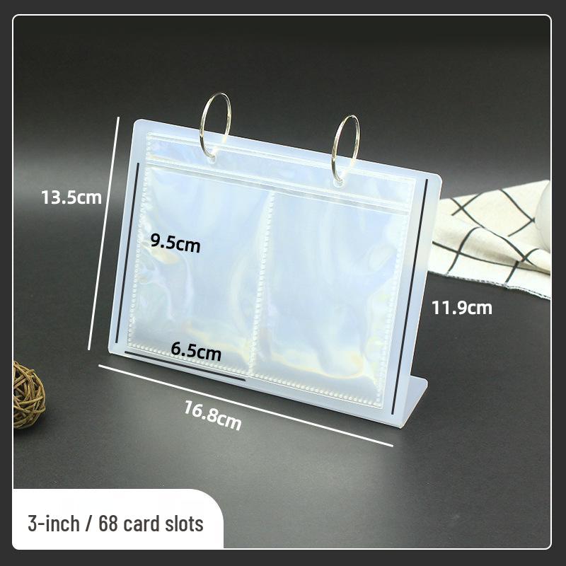

Acrylic Desktop Flip Photo Album - 3 to 6 Polaroid & Photo Storage 3-inch