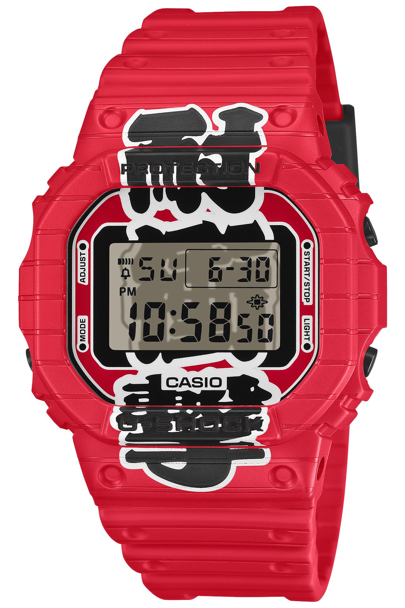

Изготовленные в экологически чистом красном цвете [Casio] Часы G-Shock, Япония, Дизайн «Красный Фонарь», Материалы, DW-5600AKA-4JR, Мужские,
