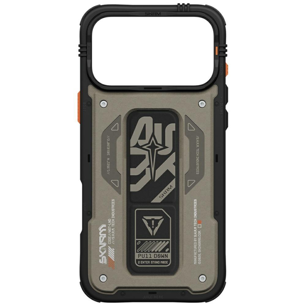 Etui Skinarma Aegis Für iPhone 17 Pro Max Magnetisches Laden + Griffständer Grau