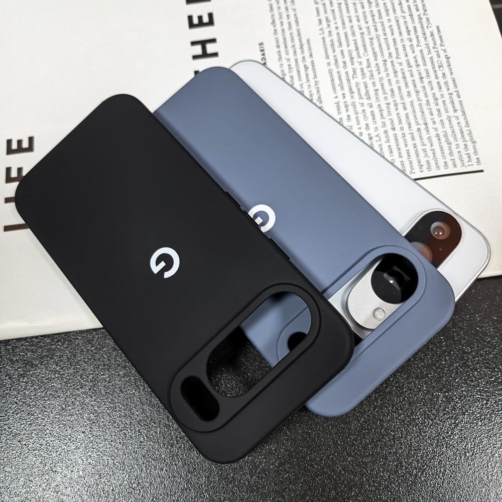 Dla Google Pixel 10 9 8 7 6 Pro XL A Etui Jedwabisty Silikon Miękki w Dotyku Odporne na Wstrząsy Ochronne Tylne Pokrowce Coque