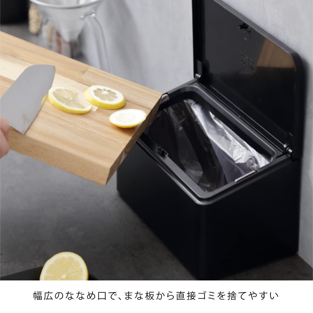 ideaco trash can with lid ash gray TUBELOR flat rectangle flat 1.8L (Tubular rectangle)