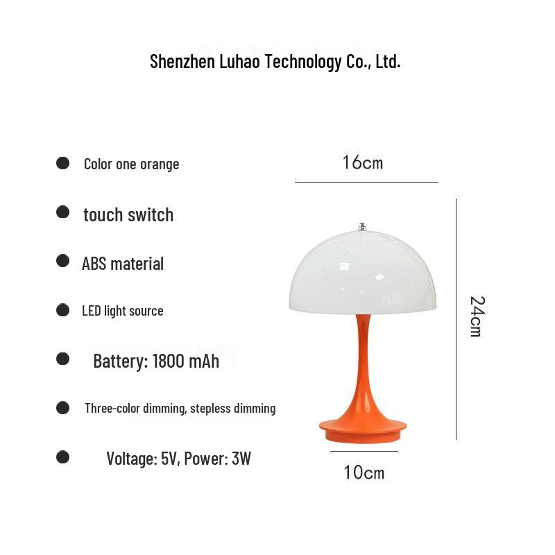 Danish Designer LED Bedside Wedding Table Lamp with Charging Feature