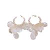 Exquisite Pearl Shell Flower Drop Dangle Earrings for Women Exaggerated Personality Korea Earring Hoop Jewelry Accessories Gift