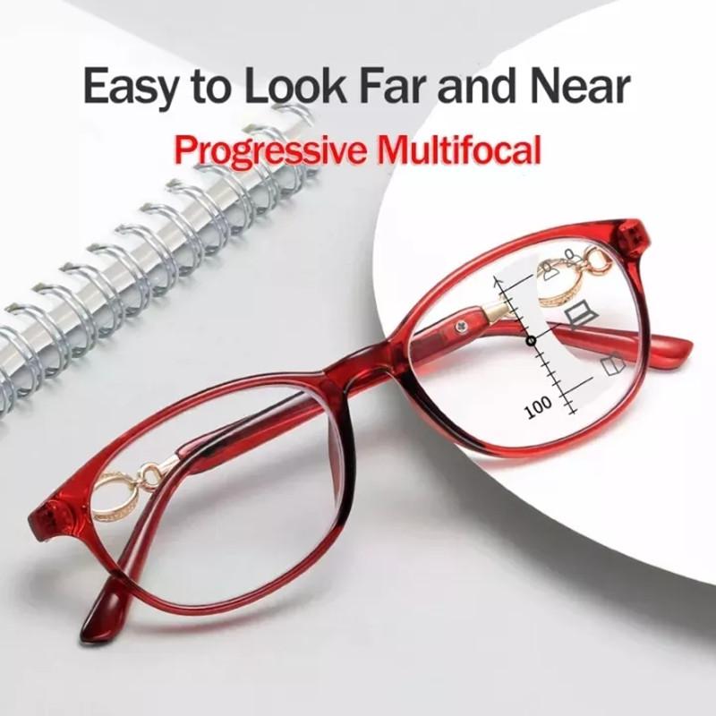 Women Reading Glasses Multifocal Anti-blue Light Women Fashion Progressive Eyeglasses Prescription Glasses Diopter +1.0 To +4.0