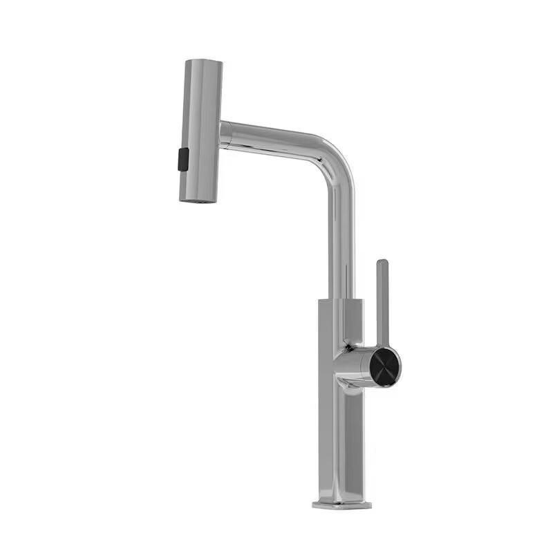 TLXT Kitchen Waterfall Faucet with Pull-Out Sprayer