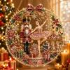 Innovative Holiday Gifts for Relatives Christmas Hanging Diamond Art Ornament, 2D Acrylic Pearl Painting Ornaments Tree Pattern Suncatcher,