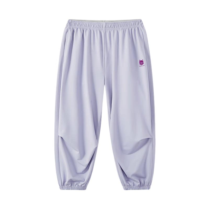 Girls Moisture-Wicking Quick-Dry Outdoor Loose Sweatpants 150 светло-фиолетовый