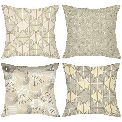 Coussins Décoratifs Plats 2D à Motifs Géométriques pour la Maison Housse de Coussin en Polyester, Housse de Coussin Décorative pour Canapé