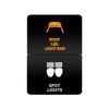 12V 24V LED Rocker Switch Dual Button ON/OFF Amber White Light for LED Light Bar Fog Lights Jeep Toyota 4Runner Land Cruiser