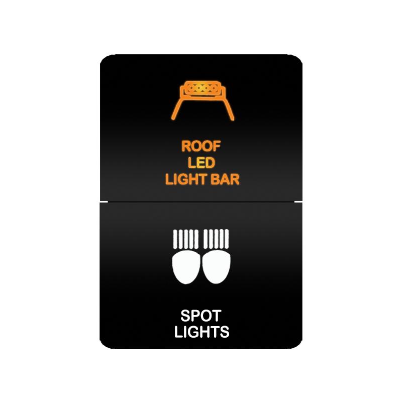 12V 24V LED Rocker Switch Dual Button ON/OFF Amber White Light for LED Light Bar Fog Lights Jeep Toyota 4Runner Land Cruiser
