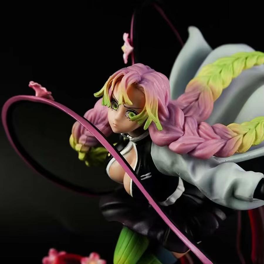 21cm Anime Demon Slayer Figure Kanroji Mitsuri Kimetsu No Yaiba Action Figure Scene Model PVC Birthday Present Toys Gift