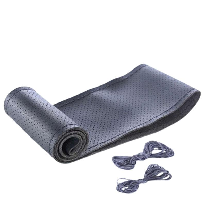 Car Steering Wheel Cover Needles And Braid Thread Car Covers Suite 6 Color DIY Texture Soft Auto Accessories