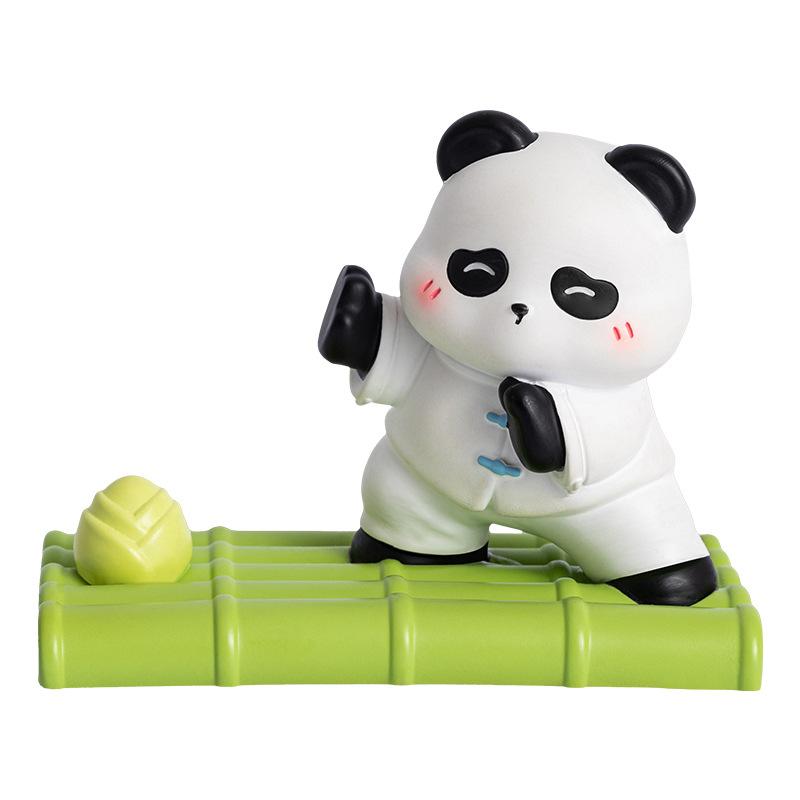 Creative Panda Resin Phone Stand - Cartoon Lazy Person's Cool Item - Desktop Tablet Stand - Cute Pet Ornament - Gift