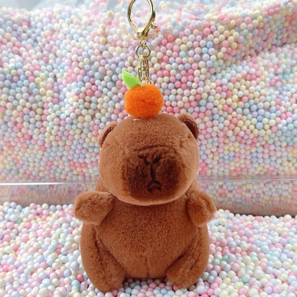 Little Red Book Capybara & Guinea Pig Plush Keychain Ornament