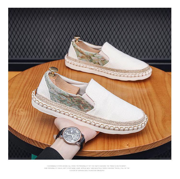 Men's Autumn Canvas Slip-Ons: Soft Sole Linen Casual Shoes