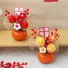 Gestrickte Blume Künstliche Topfpflanzen Chinesische Neujahrsdekoration Mondneujahrsgeschenk Feng Shui Bonsai Hochzeitsdekoration