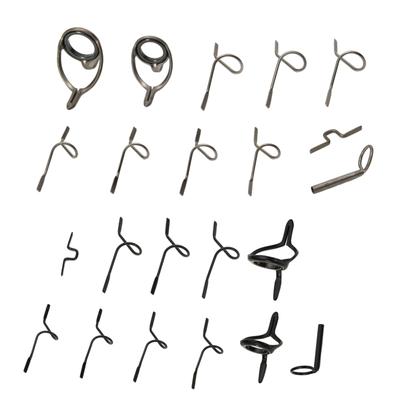 High Quality Stainless Steel Fly Rod Guide Set Fishing Rod Guides Tips Parts Durable DIY Eye Rings Fishing Accessories