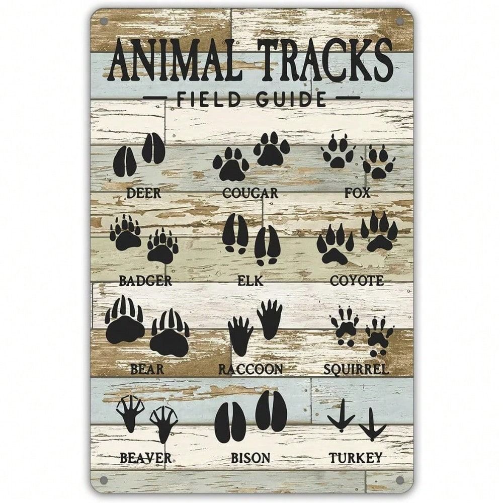 

Vintage Metal Tin Sign Wall Decor Retro Animal Poster for Bar Home Kitchen